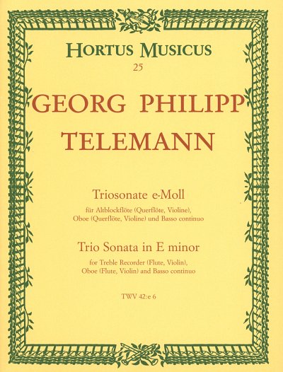 G.P. Telemann: Triosonate e-Moll TWV 42:e6, AbflObBc (Pa+St)