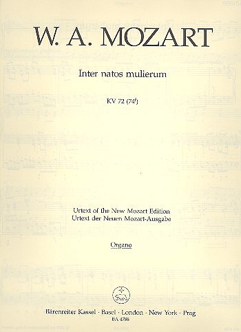 W.A. Mozart: Inter natos mulierum KV 72 (74f), Org