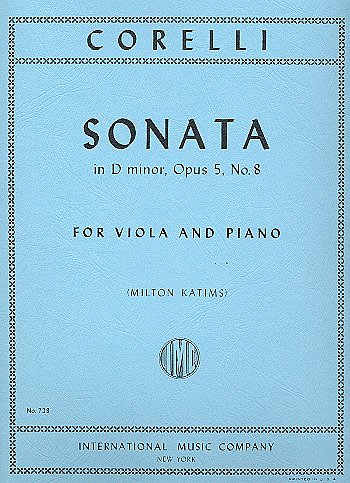 A. Corelli: Sonata In Re M. Op. 5 N. 8 (Katims) (Bu)