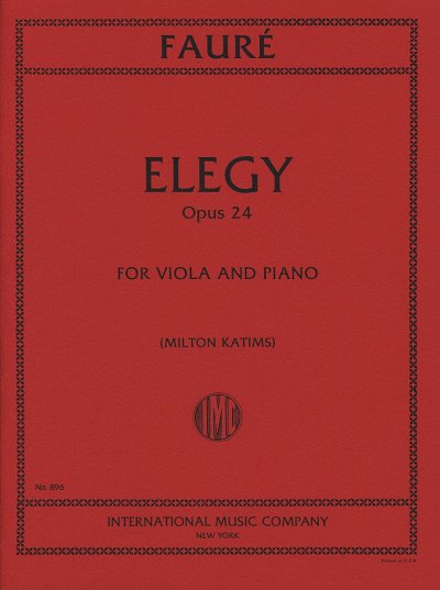G. Fauré: Elegy op.24 For Viola & Piano, VaKlv (Bu)
