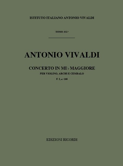 A. Vivaldi: Concerto in Mi b Maggiore (E flat major) (Part.)