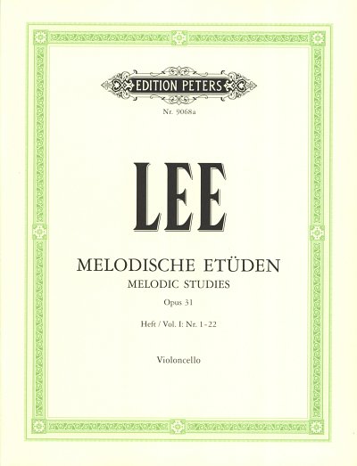 S. Lee: Melodische Etüden op. 31, Vc
