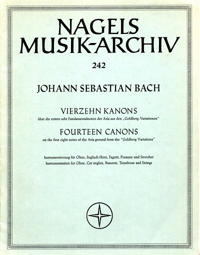 J.S. Bach: 14 Kanons über die ersten acht Fund, Kamo (Pa+St)