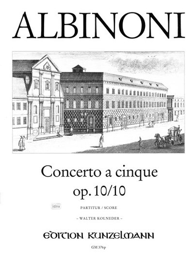 T. Albinoni: Concerto a cinque C-dur op. 10, VlStrBc (Part.)