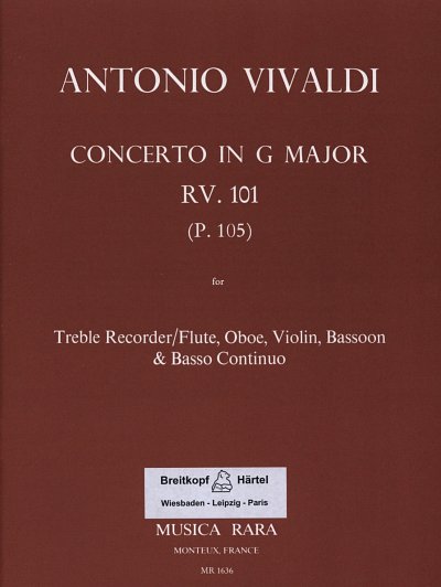 AQ: A. Vivaldi: Konzert in G RV 101 (Pa+St) (B-Ware)