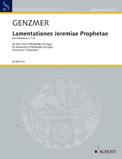 H. Genzmer: Lamentationes Jeremiae Prophetae GeWV 64  (Chpa)