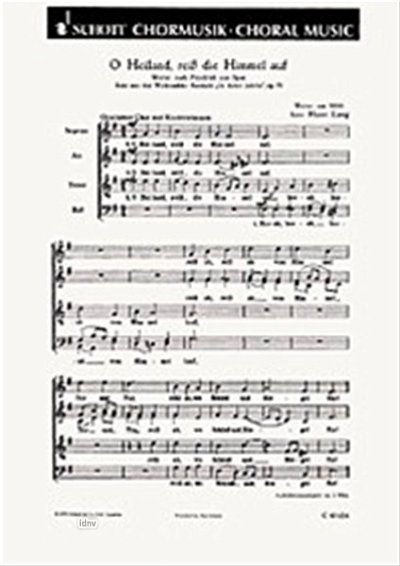 H. Lang: O Heiland, reiß die Himmel auf op. 51  (Chpa)