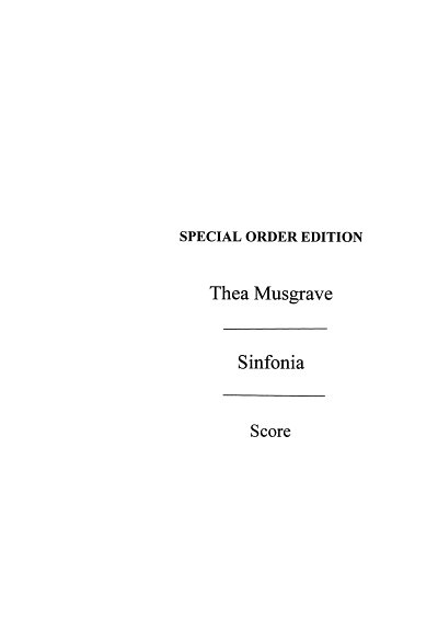 T. Musgrave: Sinfonia Full Score