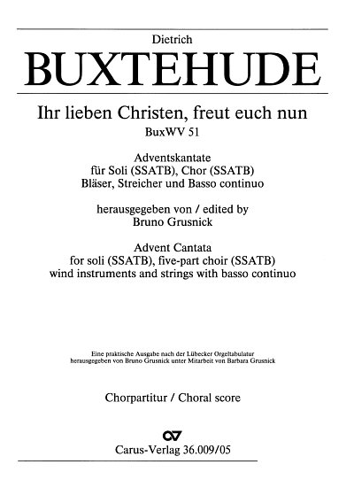 D. Buxtehude: Ihr lieben Christen, freut euch nun BuxWV 51 /