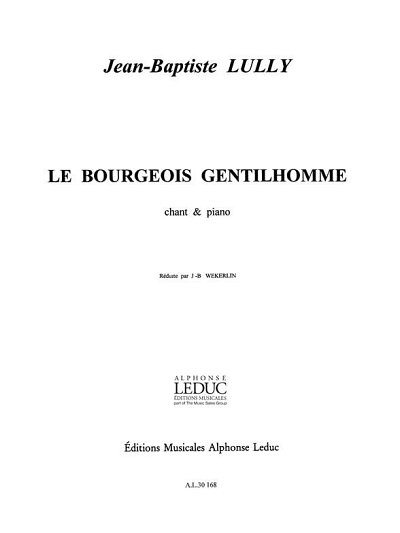 J.-B. Lully: Bourgeois Gentilhomme, GesKlav