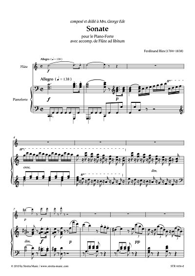 DL: F. Ries: Sonate pour le Piano-Forte avec accomp. de Flut