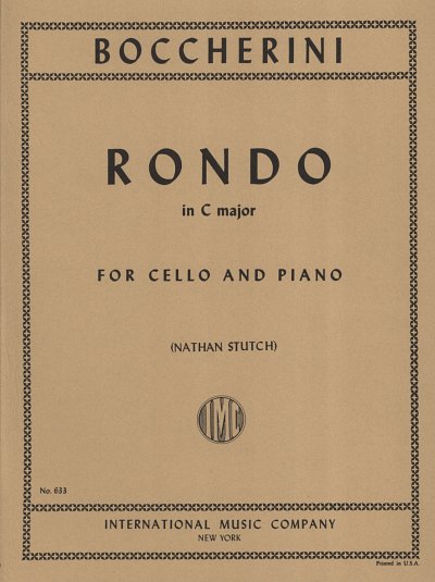 L. Boccherini: Rondo In Do (Stutch) (Per Violoncello E Piano)