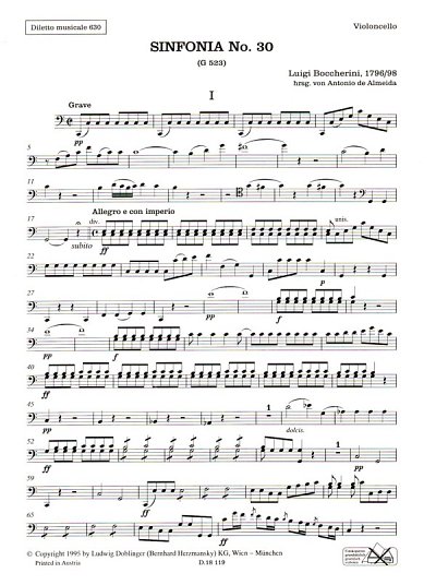 L. Boccherini: Sinfonia Nr. 30 C-Dur op. 10/4 G 523