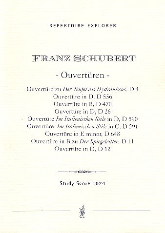 F. Schubert: Ouvertüren