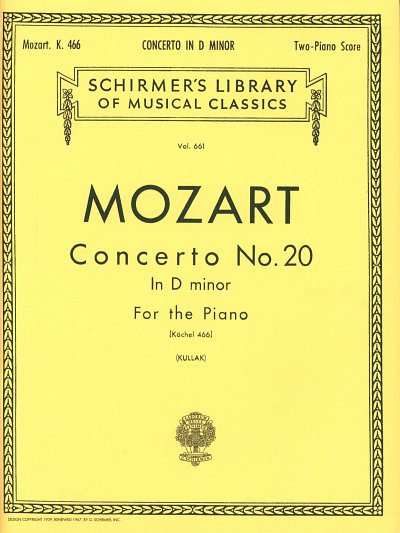 W.A. Mozart: Concerto No. 20 in D Minor, K.46, Klav4m (Sppa)