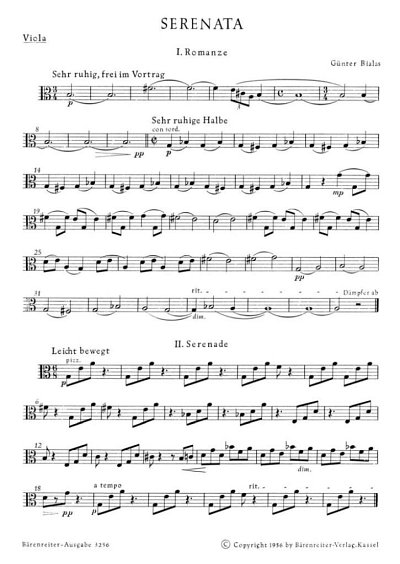 G. Bialas: Serenata für Streichorchester (1956) (Vla)