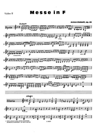 A. Diabelli: Messe in F op. 49