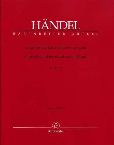 G.F. Händel: O preist den Herrn mit eine, GchOrchOrg (Part.)