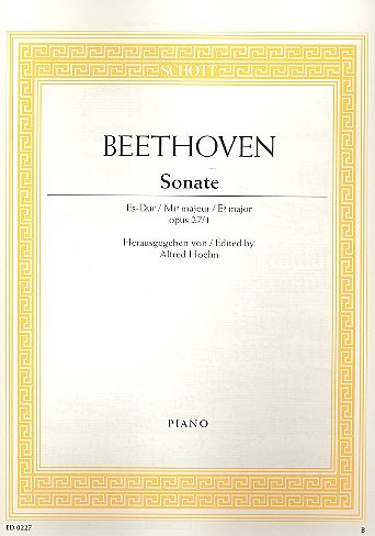 L. v. Beethoven: Sonate Es-Dur op. 27/1 , Klav