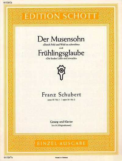 F. Schubert: Der Musensohn / Frühlingsglaube op. 9, GesHKlav
