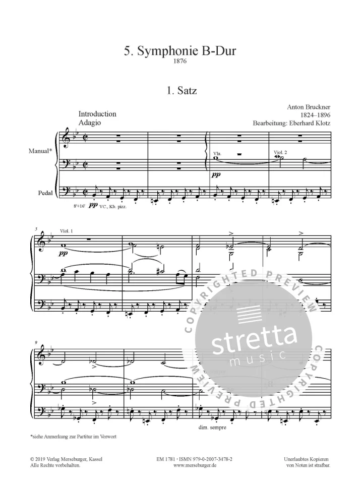 A. Bruckner: Sinfonie Nr. 5 B-Dur, Org (3N) (1)