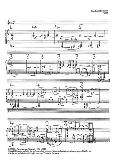F. Rentzsch: Komposition für Klavier (1987)