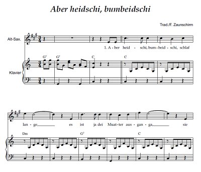 DL: (Traditional): Aber heidschi, bumbeidschi, AsaxOrg (Par2