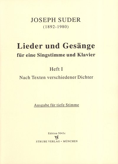 J. Suder: Lieder Und Gesaenge 1