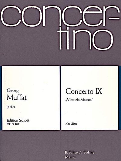 DL: G. Muffat: Concerto IX, Stro (Part.)