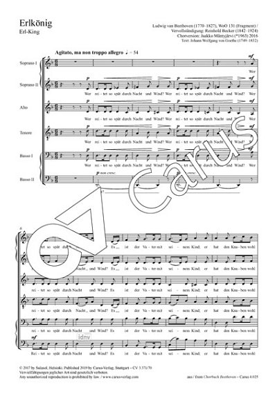 DL: L. v. Beethoven: Erlkönig d-Moll op. WoO 131 (, Gch6 (Pa