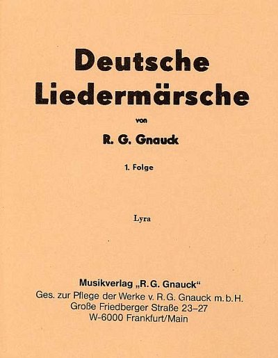 R.G. Gnauck i inni: Deutsche Liedermaersche 1
