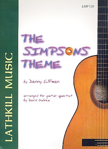 D. Elfman: The Simpsons Theme for 4 guitars sc, 4Git (Pa+St)