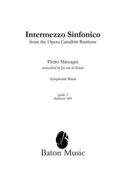 P. Mascagni: Intermezzo Sinfonico, Blaso (Pa+St)