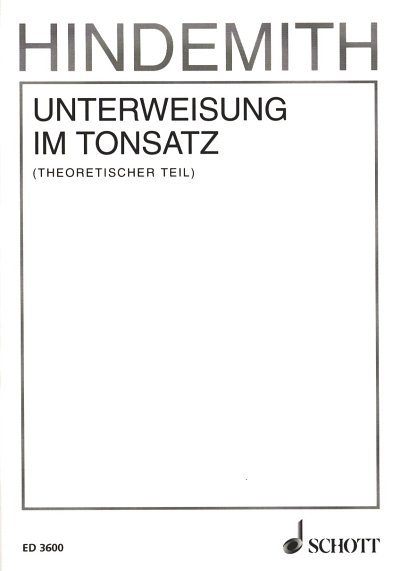 P. Hindemith: Unterweisung im Tonsatz 1 (Bu)
