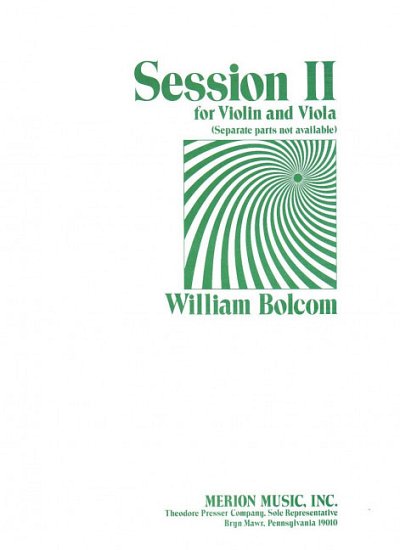 W. Bolcom: Session 2