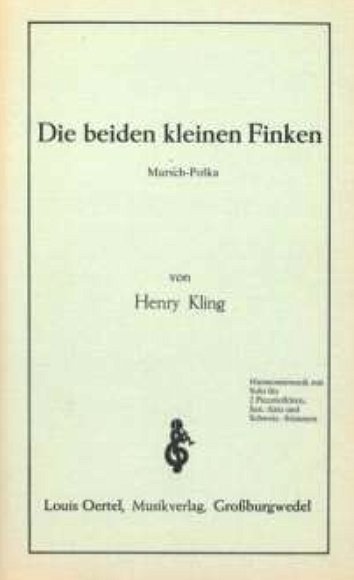 H. Kling: Die Beiden Kleinen Finken