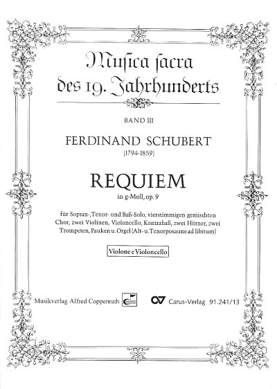 AQ: F. Schubert: Requiem in g-Moll op. 9, 3GesGchOr (B-Ware)