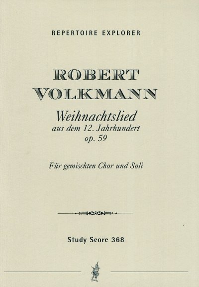 R. Volkmann: Weihnachtslied Op.59 (Stp)