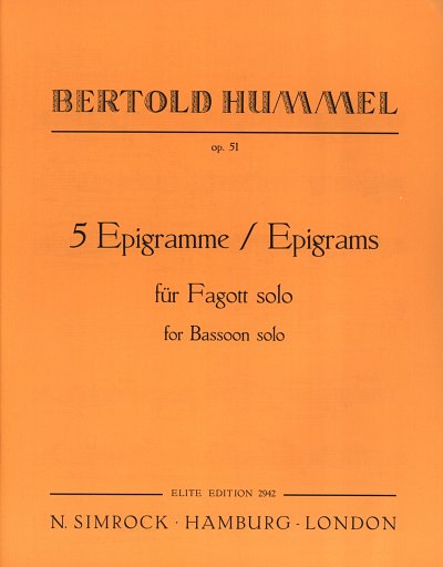B. Hummel: Fünf Epigramme op. 51 , Fag