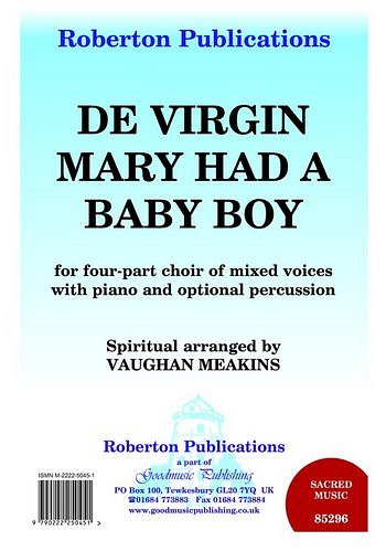 De Virgin Mary Had A Baby Boy, GchKlav (Chpa)