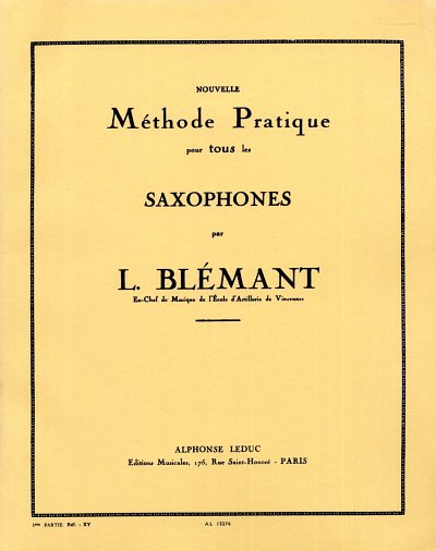 L. Blemant: Nouvelle Methode pratique Vol.1, Sax (Part.)