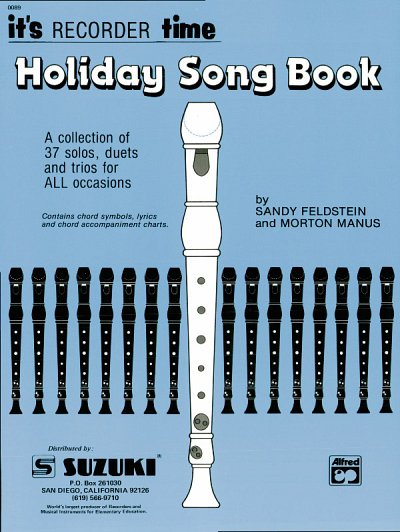 S. Feldstein y otros.: Recorder Holiday Songbook (Suzuki Corp. Edition)