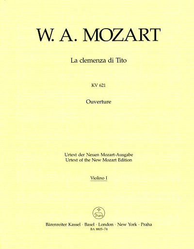 W.A. Mozart: La clemenza di Tito KV 621, Sinfo (Vl1)