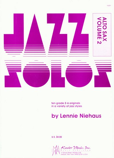 L. Niehaus: Jazz Solos For Alto Sax, Volume 2, Asax