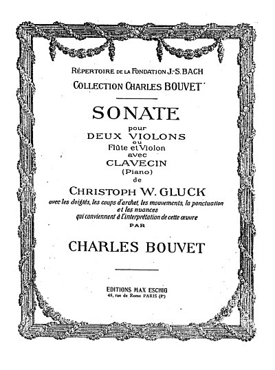 C.W. Gluck: Sonate En Sol Mineur, Pour Deux Violons  (Part.)
