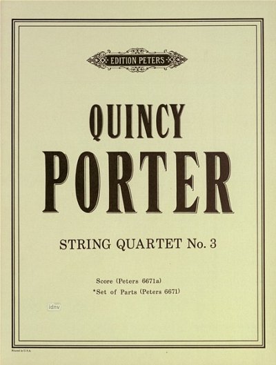 Q. Porter: Streichquartett Nr. 3