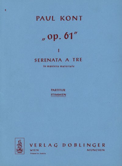 AQ: P. Kont: Serenata A Tre In Maniera Materiale Op (B-Ware)