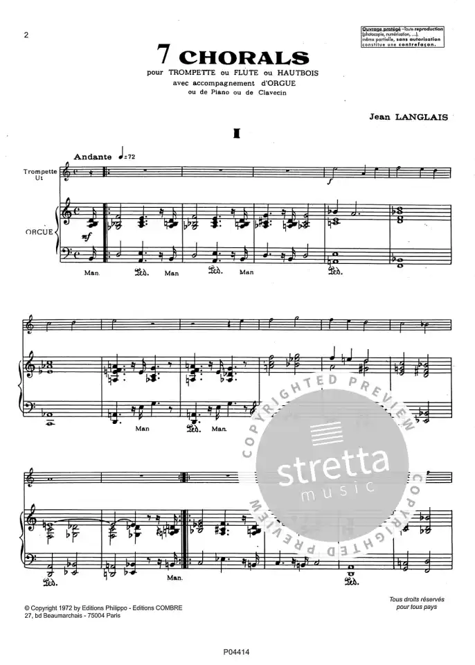 J. Langlais: Chorals (7), Trp (Part.) (1)