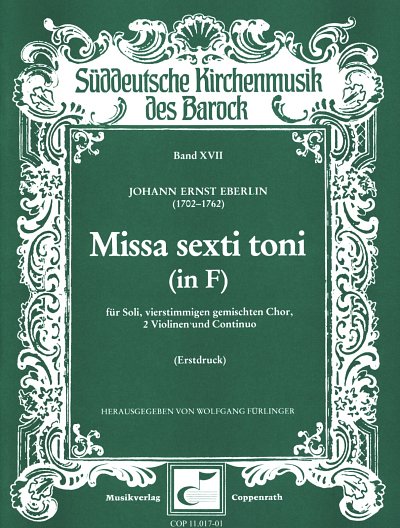J.E. Eberlin: Missa sexti toni (in F), 4GesGch2VlBc (Part.)
