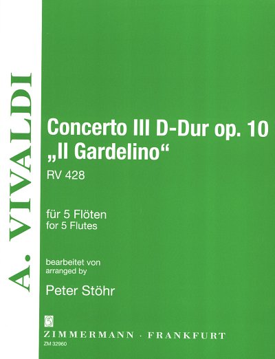 AQ: A. Vivaldi: Concerto III D-Dur op. 10 RV , 2FlA (B-Ware)